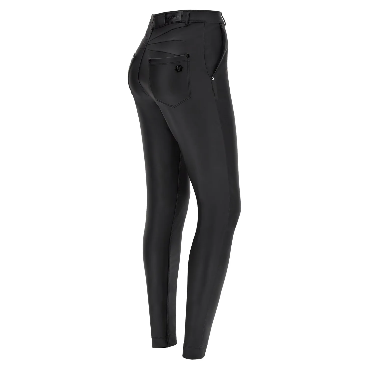 Freddy Black Coated Superskinny Hose schwarz High Waist