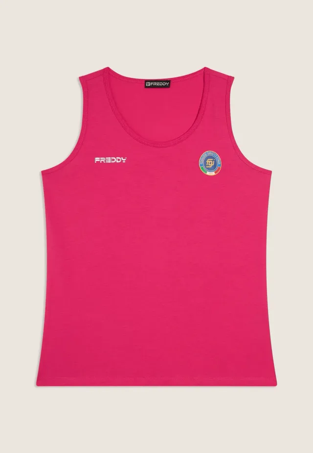 Freddy FGI Tank Top Damen Beetroot Jersey Gymnastik