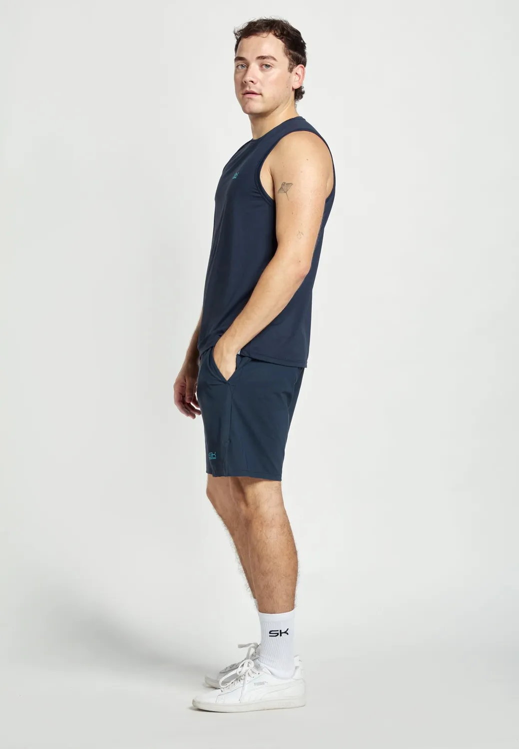 SPORTKIND Tank Top Herren Navy Blau ärmellos