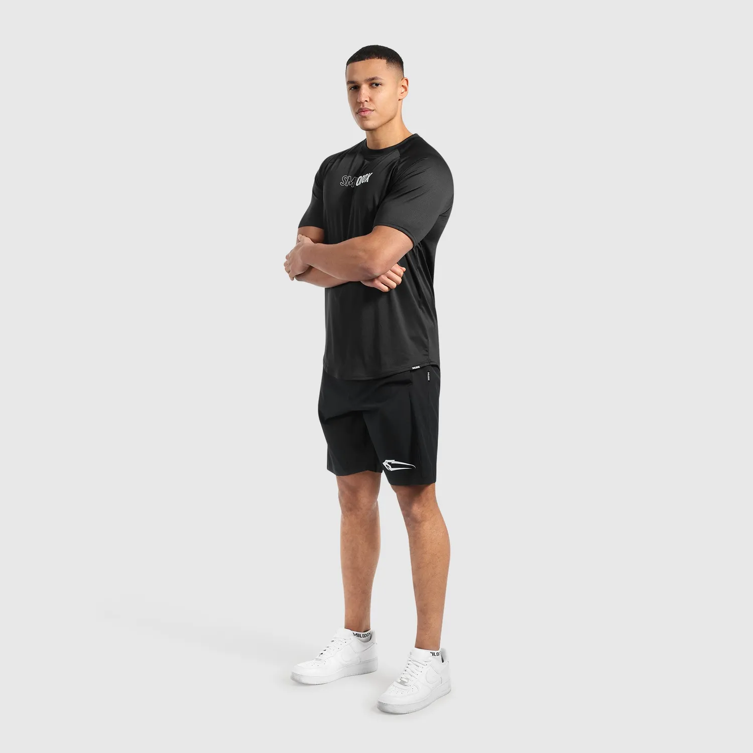 Smilodox Powerfit Pro Shorts Herren Schwarz Elastisch