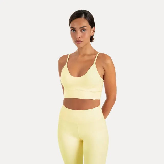 Smilodox Lunara Crop Top Schwarz S V-Ausschnitt
