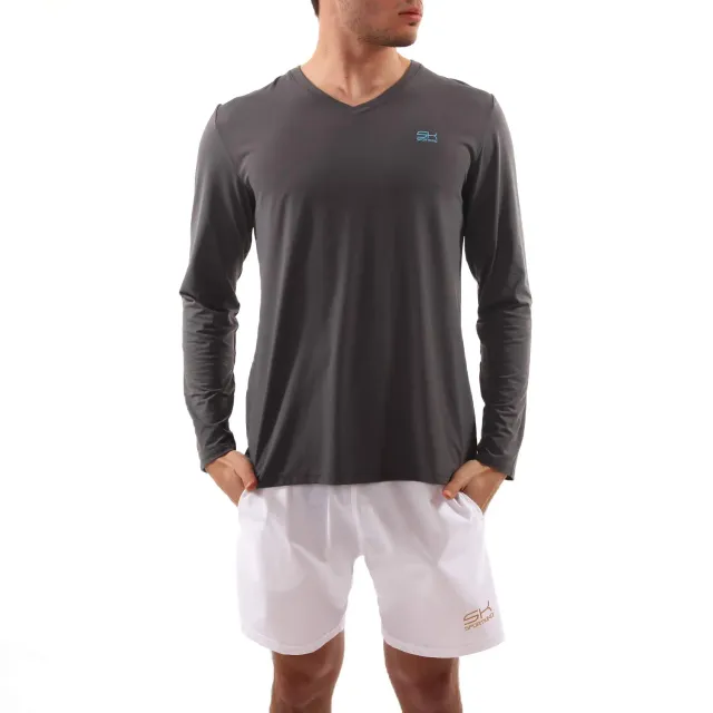 SPORTKIND Funktionsshirt Langarm V-Ausschnitt UV-Schutz