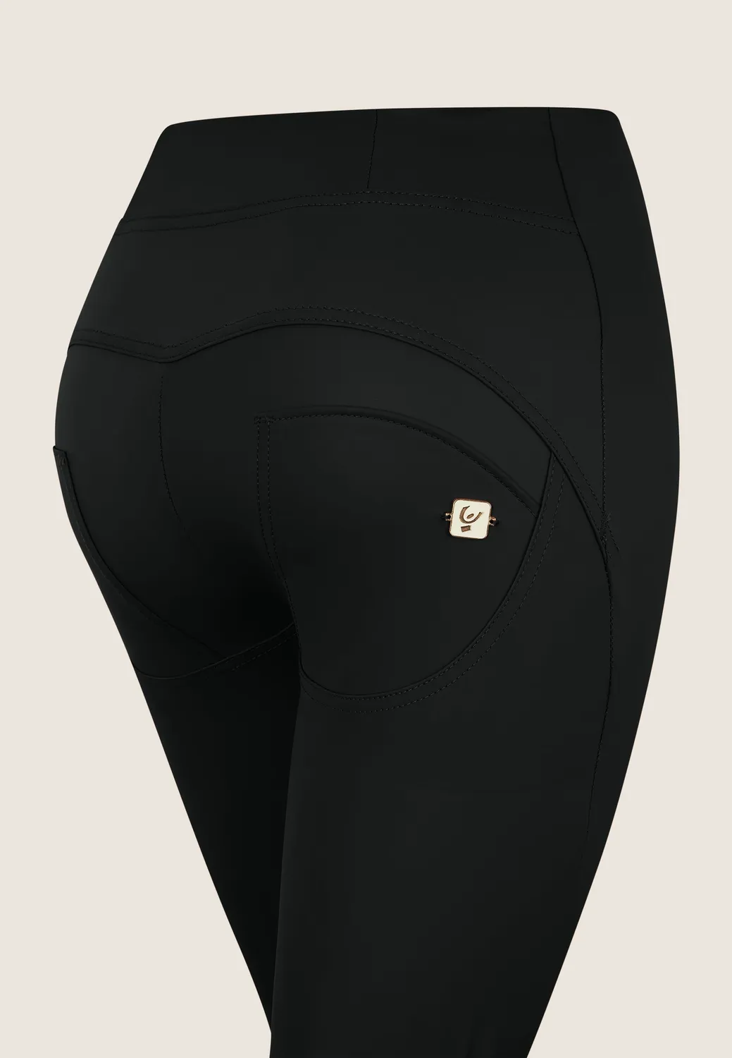 Freddy WR.UP Kunstleder-Leggings schwarz hoher Bund