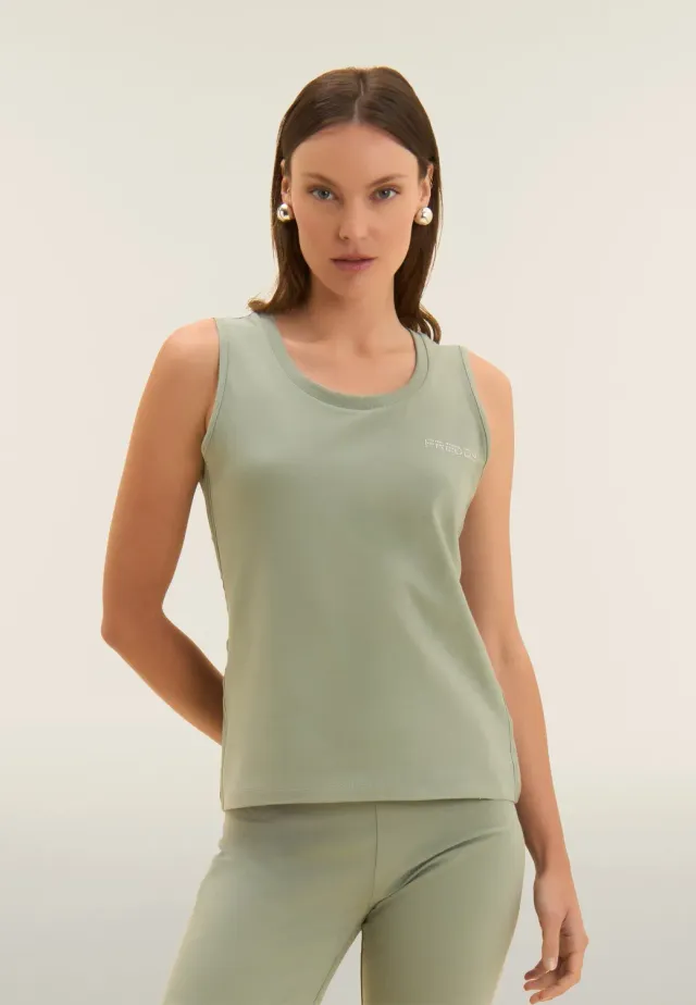 Freddy Canotta Regular Logo Tanktop Baumwolle