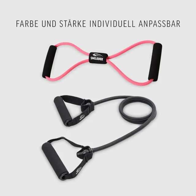 Smilodox Zeyn Zugseile 2er Set Fitnessband Pink Light