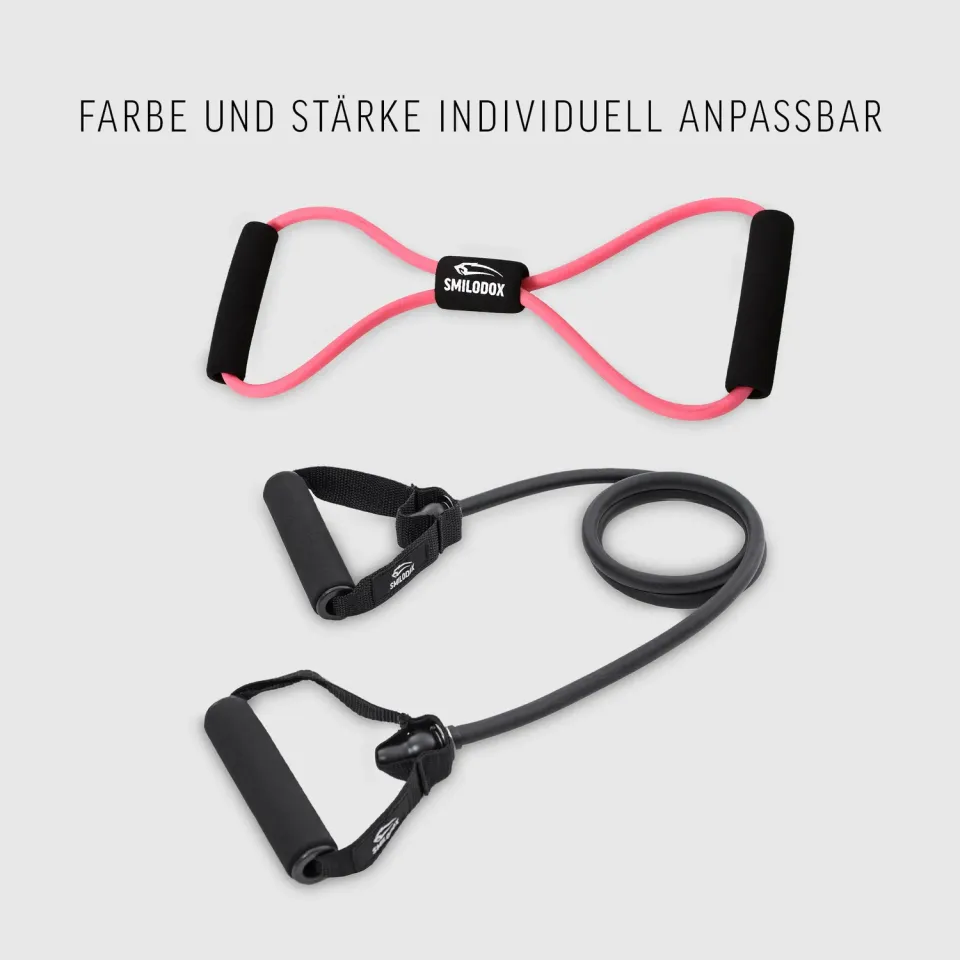 Smilodox Zeyn Zugseile 2er Set Fitnessband Pink Light