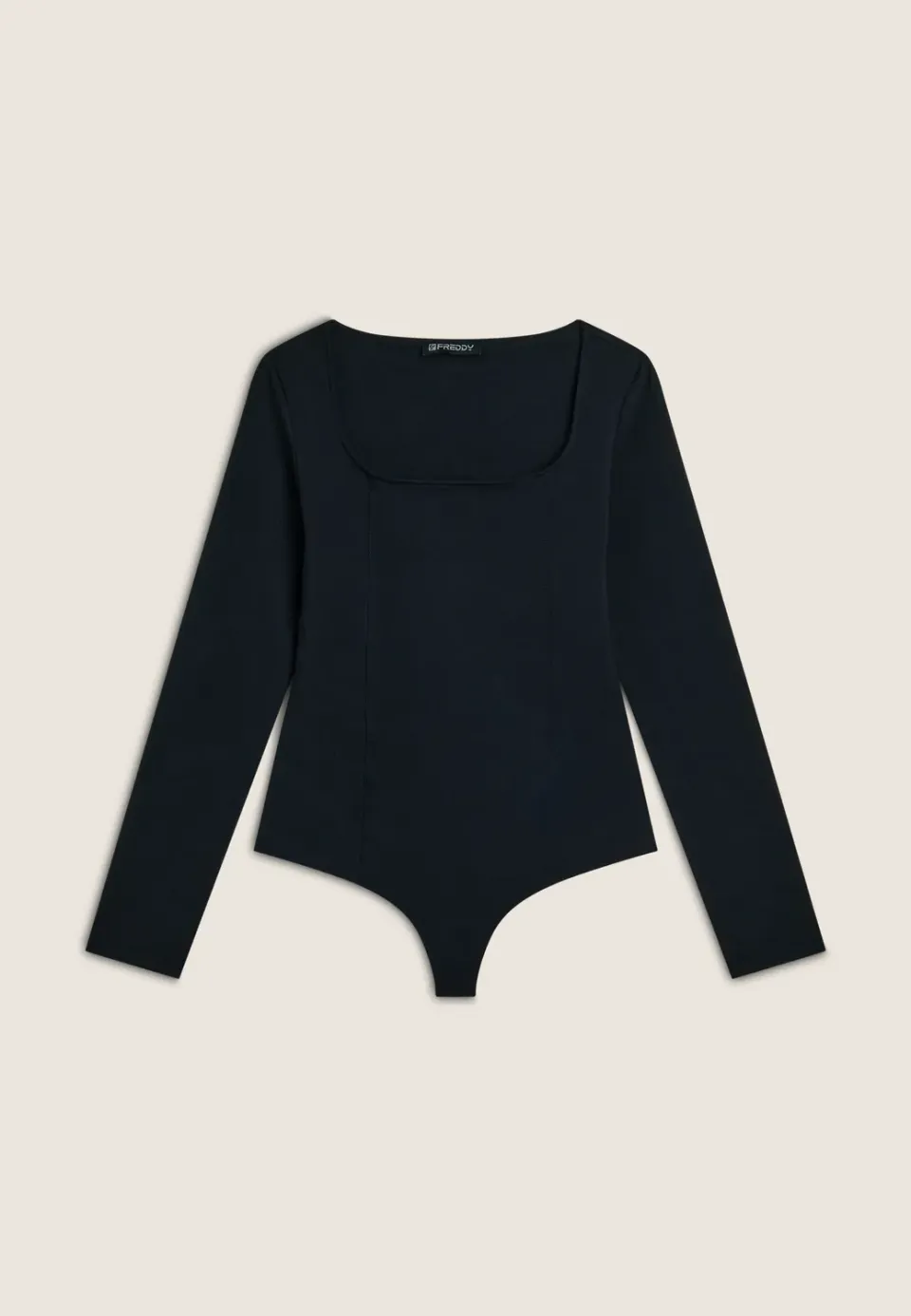 Freddy Body eckiger Ausschnitt Nero Bio-Baumwolle