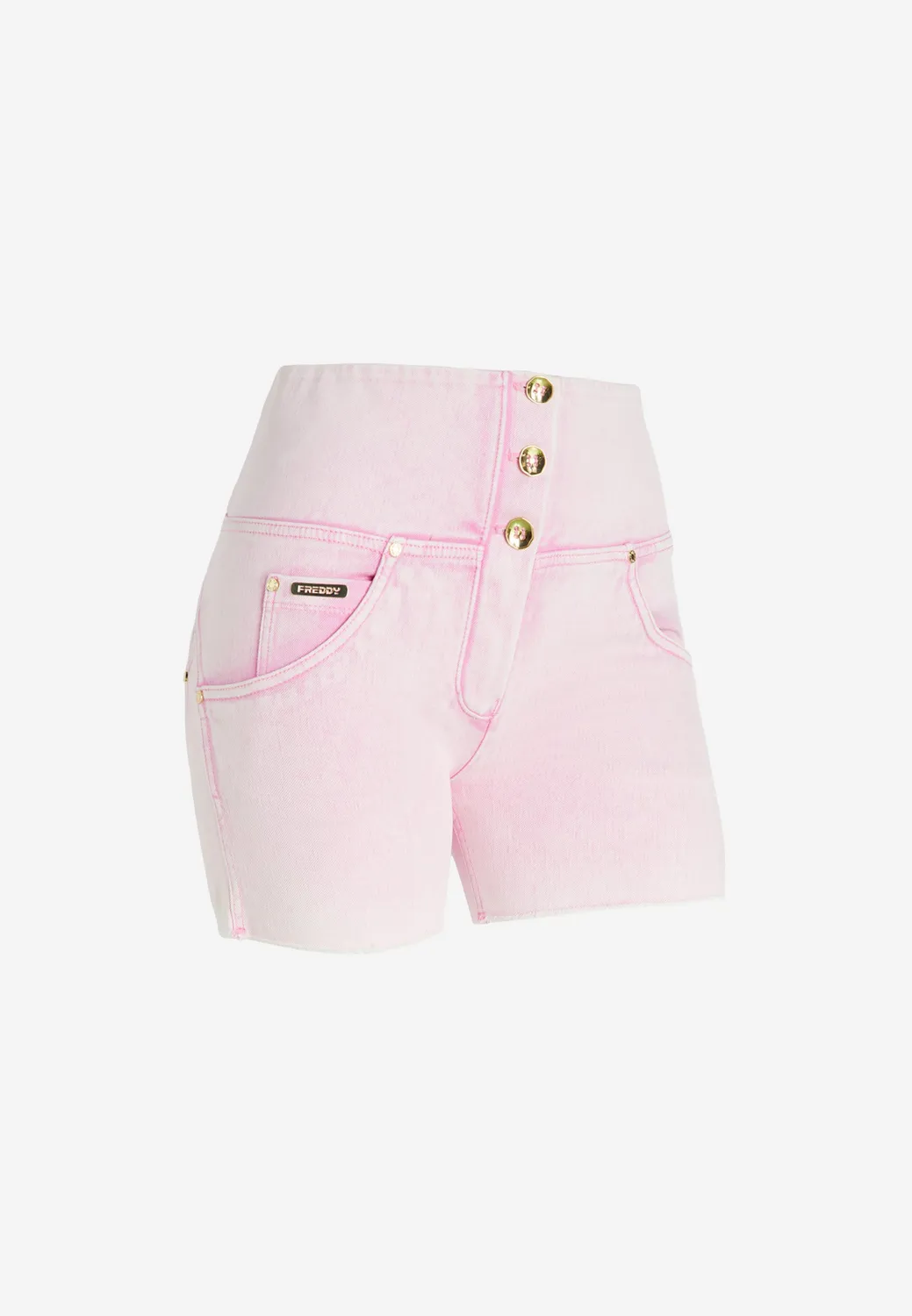 Freddy WR.UP Ice-Wash Shorts pink High-Waist push-up