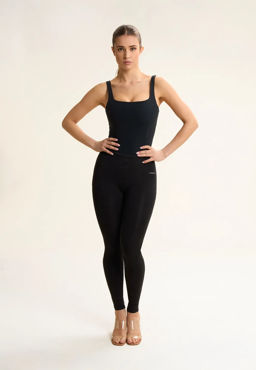 Freddy WR.UP Core Leggings Jeans Optik hoher Bund blickdicht