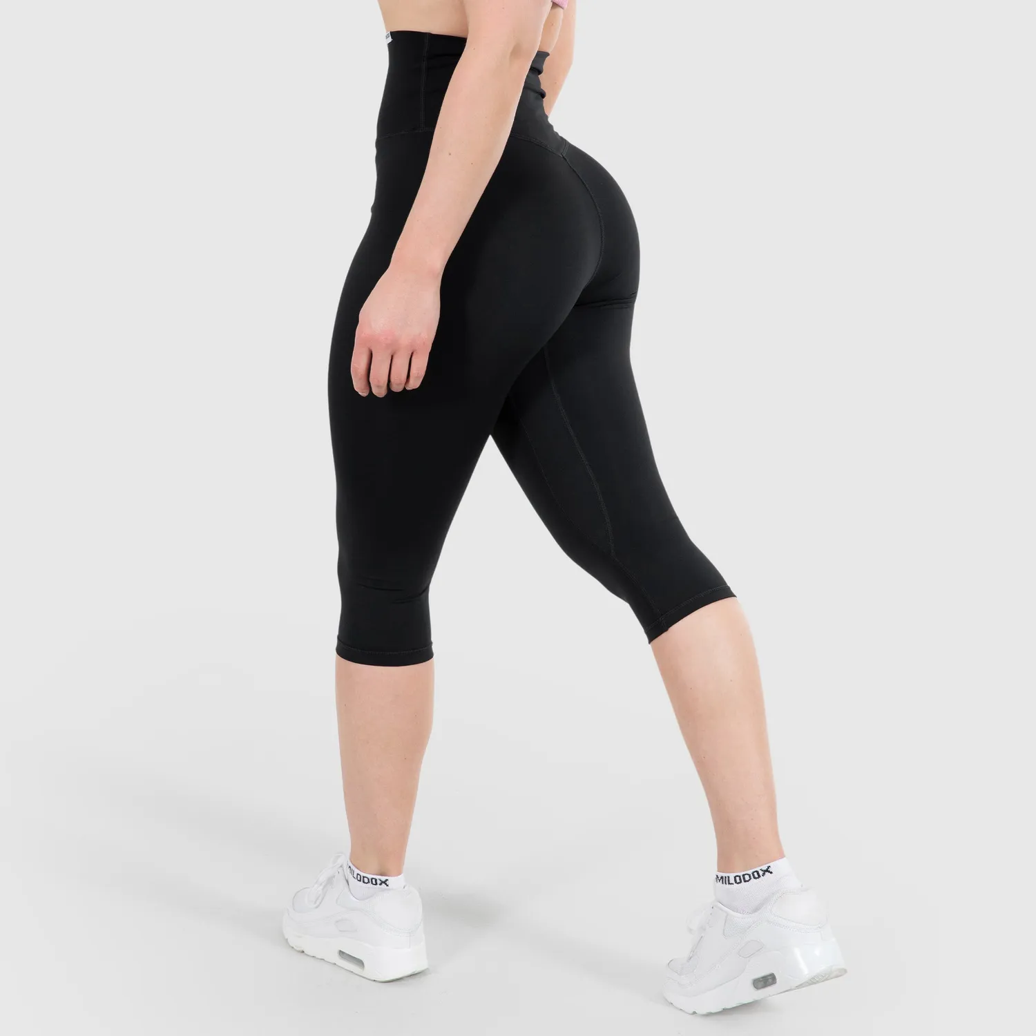 Smilodox Caprice Capri Leggings Damen Schwarz High Waist