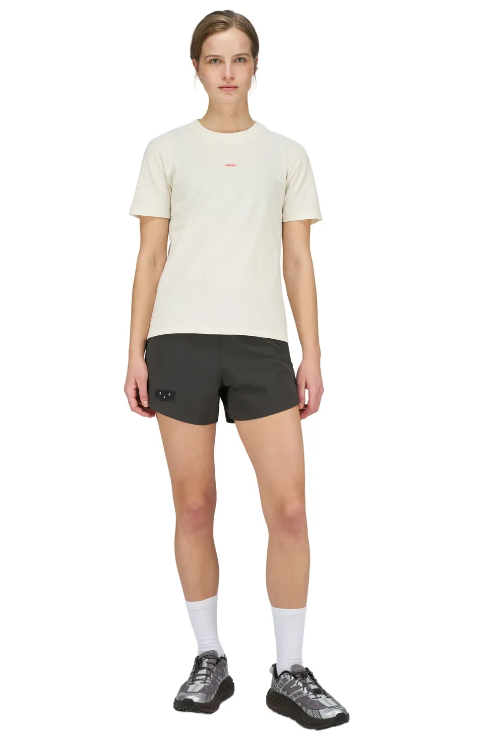 UNNA Heart T-shirt W T-Shirt Vanilla White Bio-Baumwolle