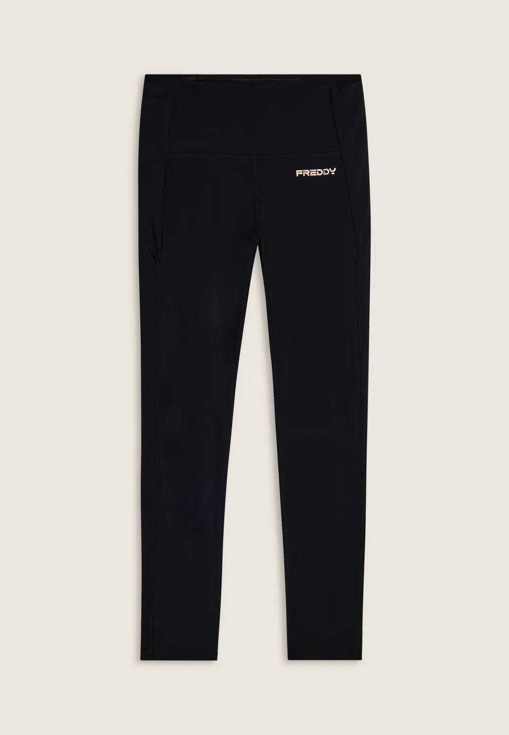 Freddy 7/8 Leggings Damen Nero mit Taschen blickdicht