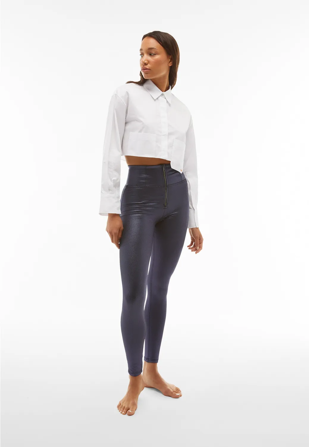 Freddy WR.UP Push-up Hose schwarz Metallic hoher Bund