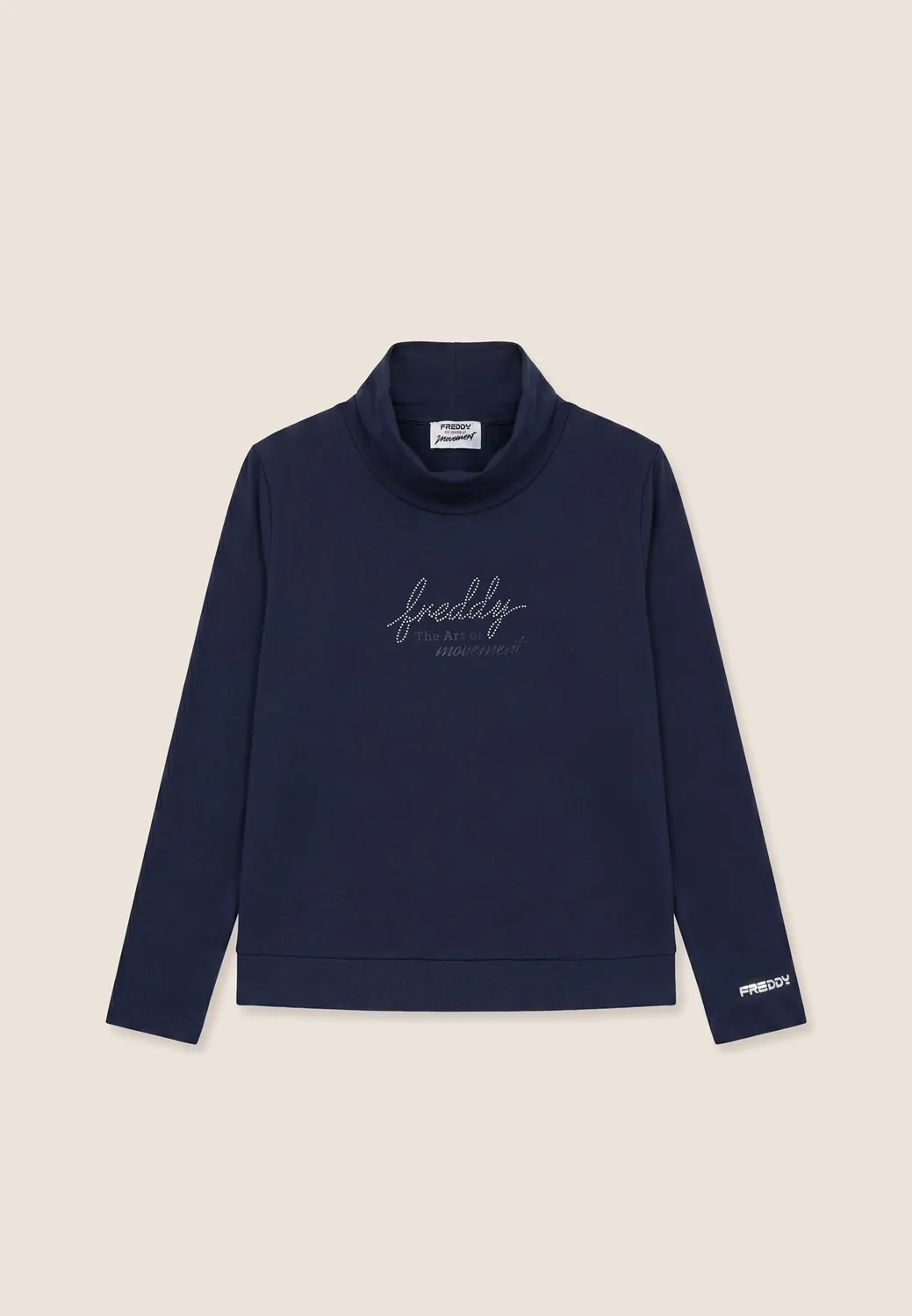 Freddy Comfort Hoodie Damen navy Perlenlogo weich