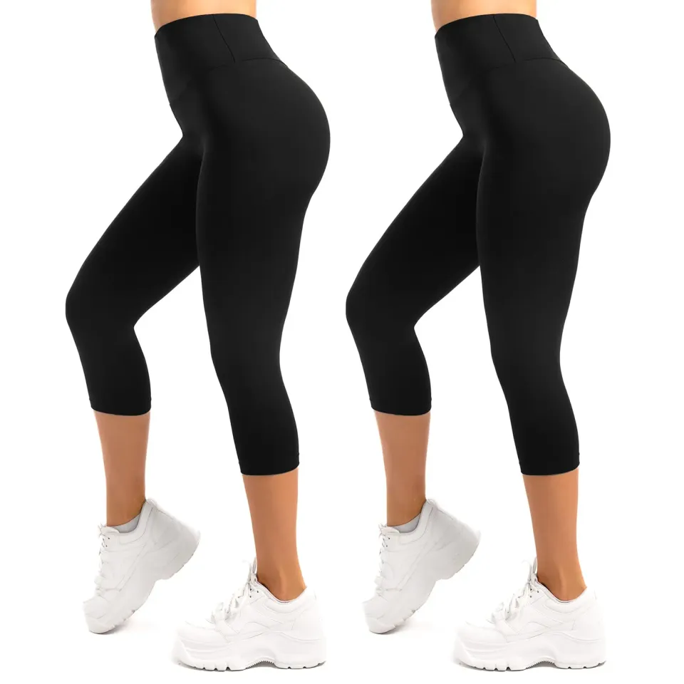 SINOPHANT 3/4 Leggings Damen High Waist 2er Pack blickdicht