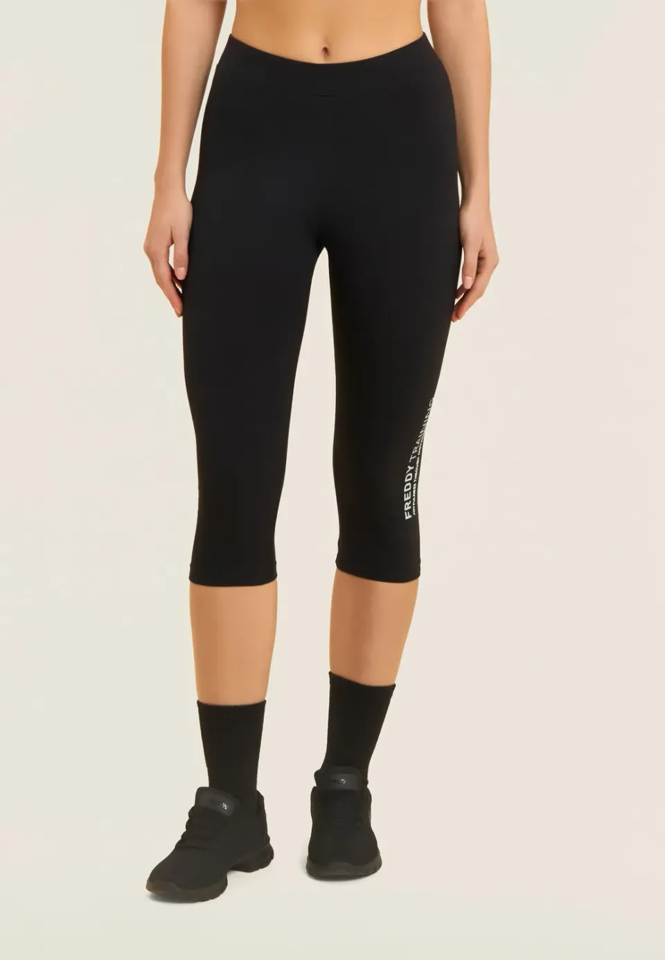 Freddy Leggings Corsaro Glitzer-Logo Dark Sapphire