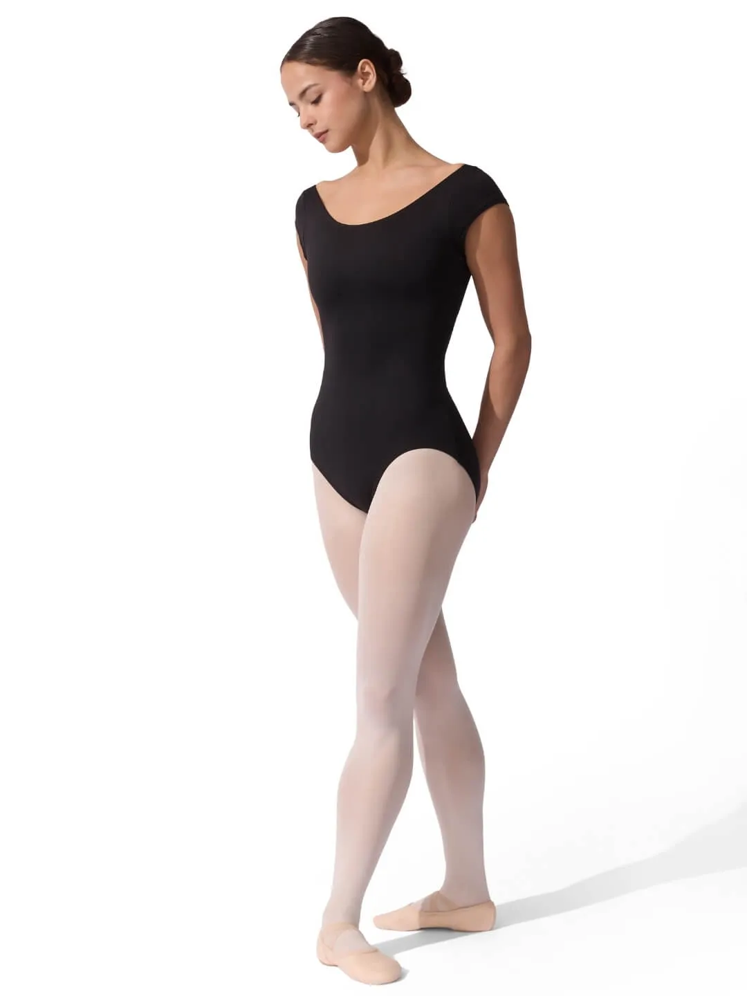 Capezio Studio Collection SE1024W Body Schwarz Hoher Kragen