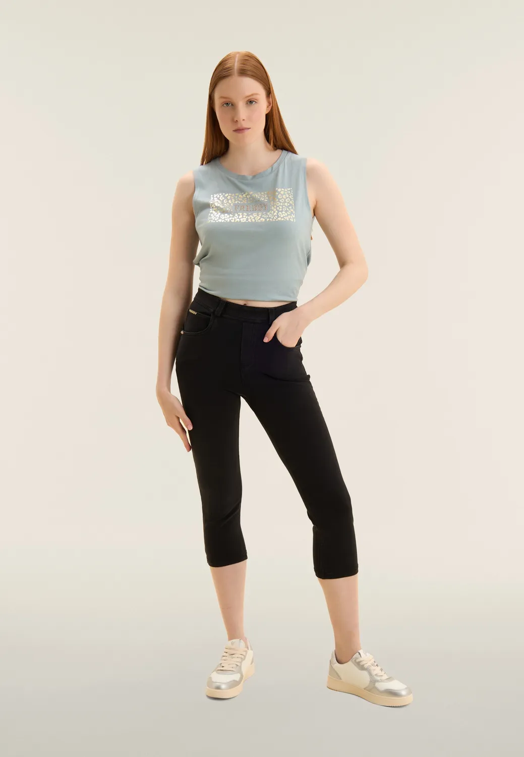 Freddy Capri Denim Leggings Indigo 5 Taschen High Waist