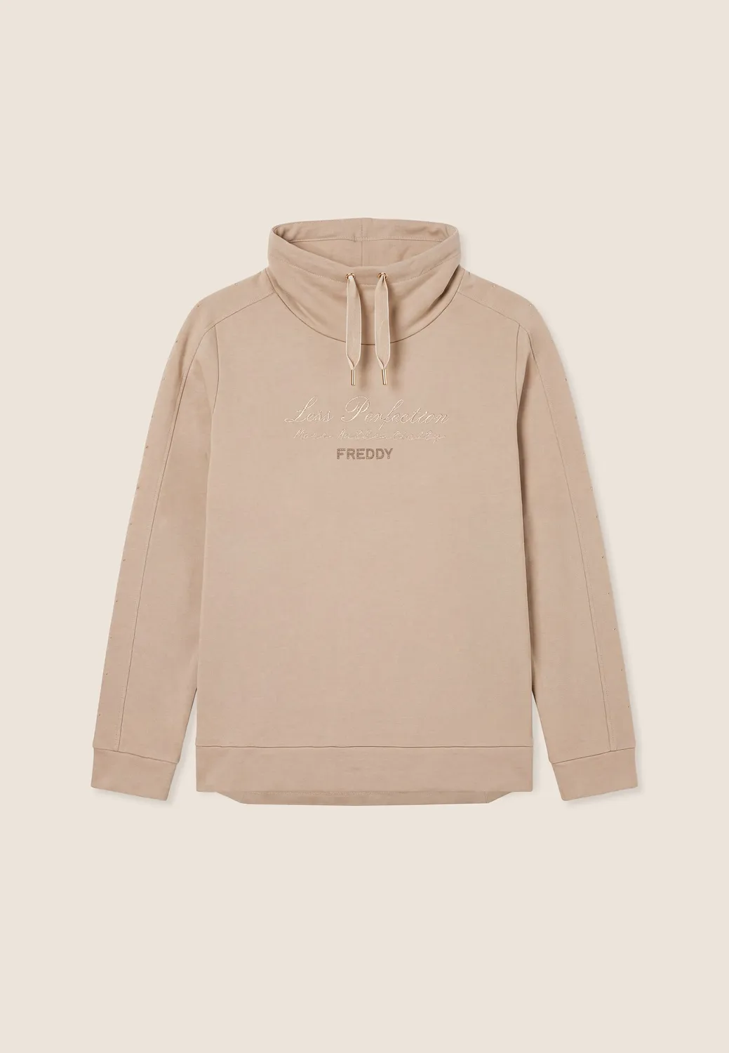 Freddy Sweatshirt Damen Schwarz Hoher Kragen