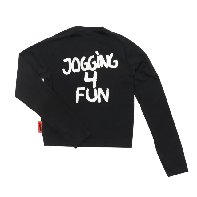 UNNA Jogging 4 Fun LS Langarmshirt Damen Schwarz Bio-Baumwolle