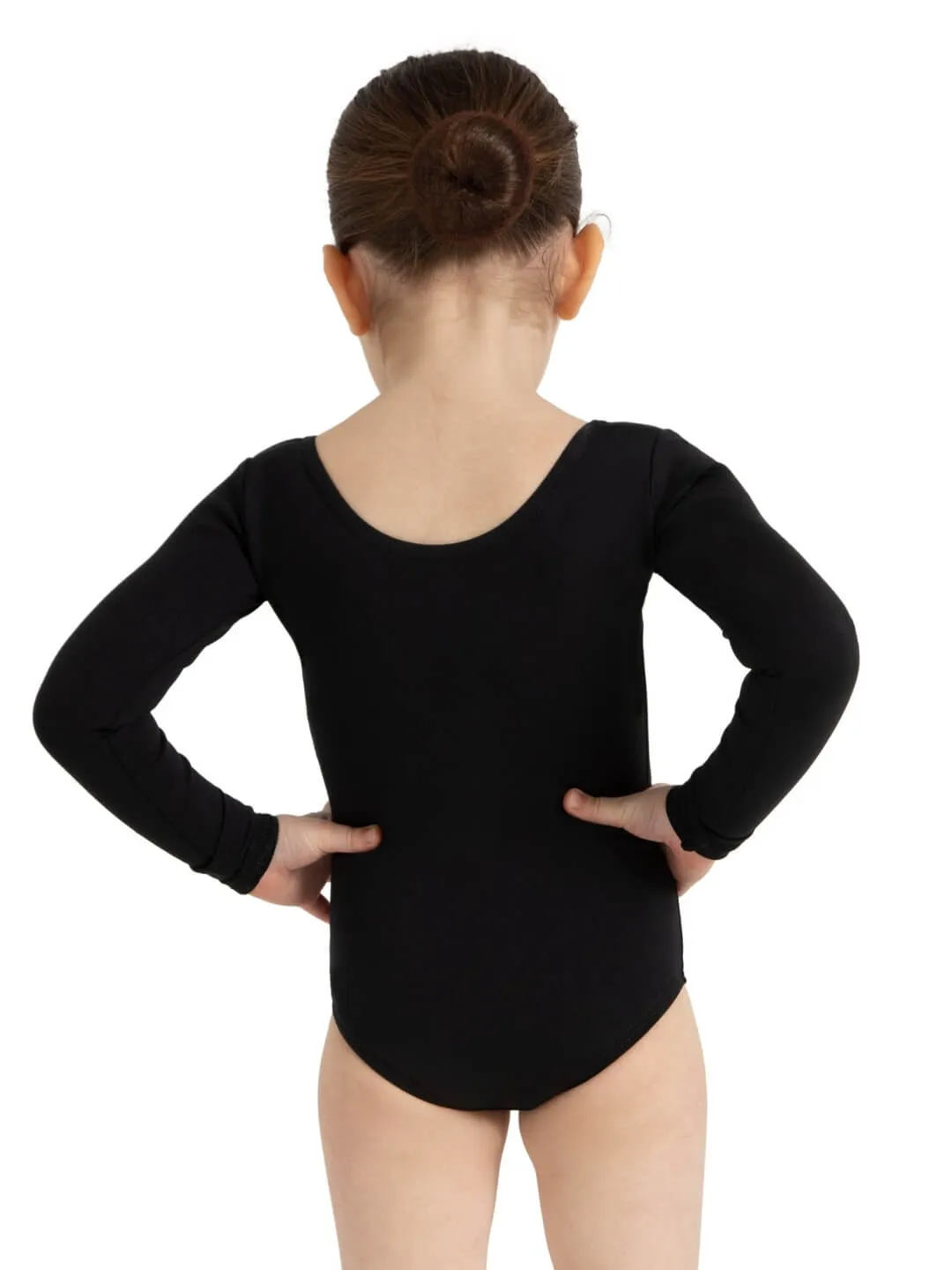Capezio Team Basics TB134 Langarm Body Schwarz Mädchen