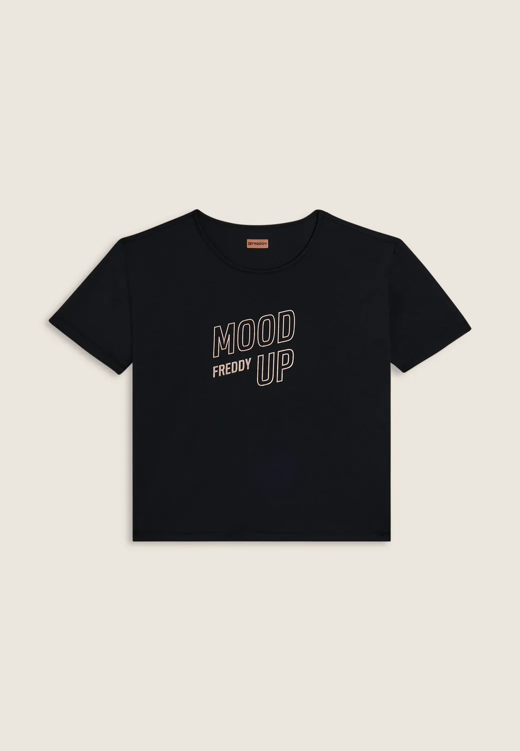 Freddy Mood Up Cropped T-Shirt Navy weite Ärmel