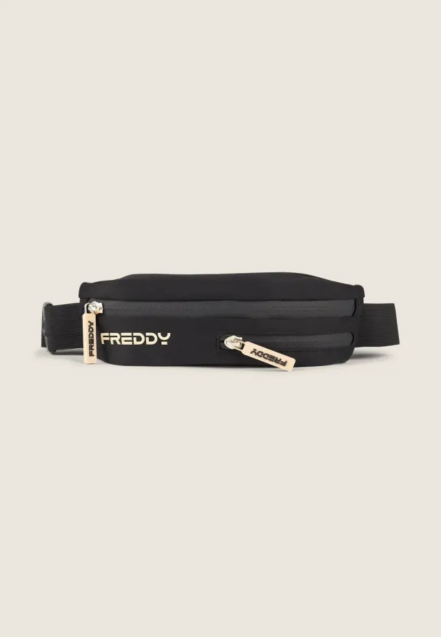 Freddy Fitness Bauchtasche Schwarz Gürteltasche 2 Taschen