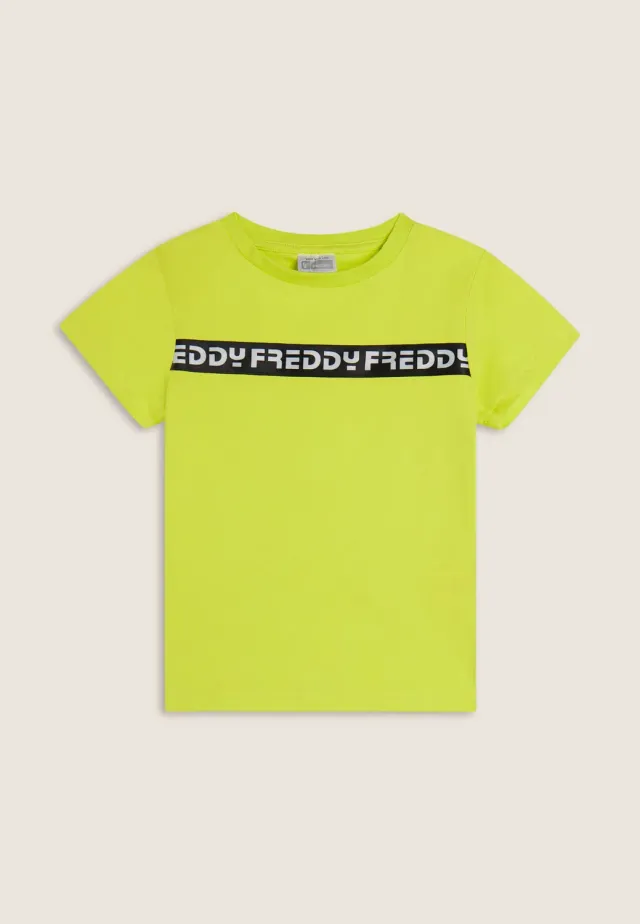 Freddy Mädchen T-Shirt Kurzarm Gelb Fluo