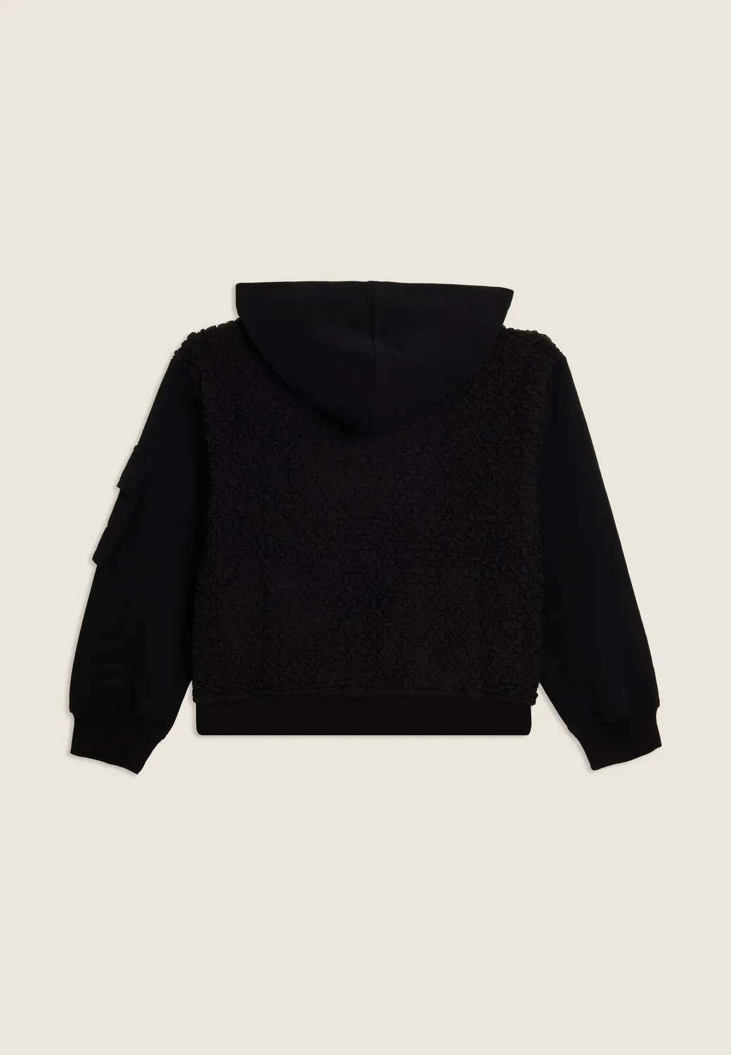 Freddy Junior Teddy Hoodie Mädchen Reißverschluss Schwarz