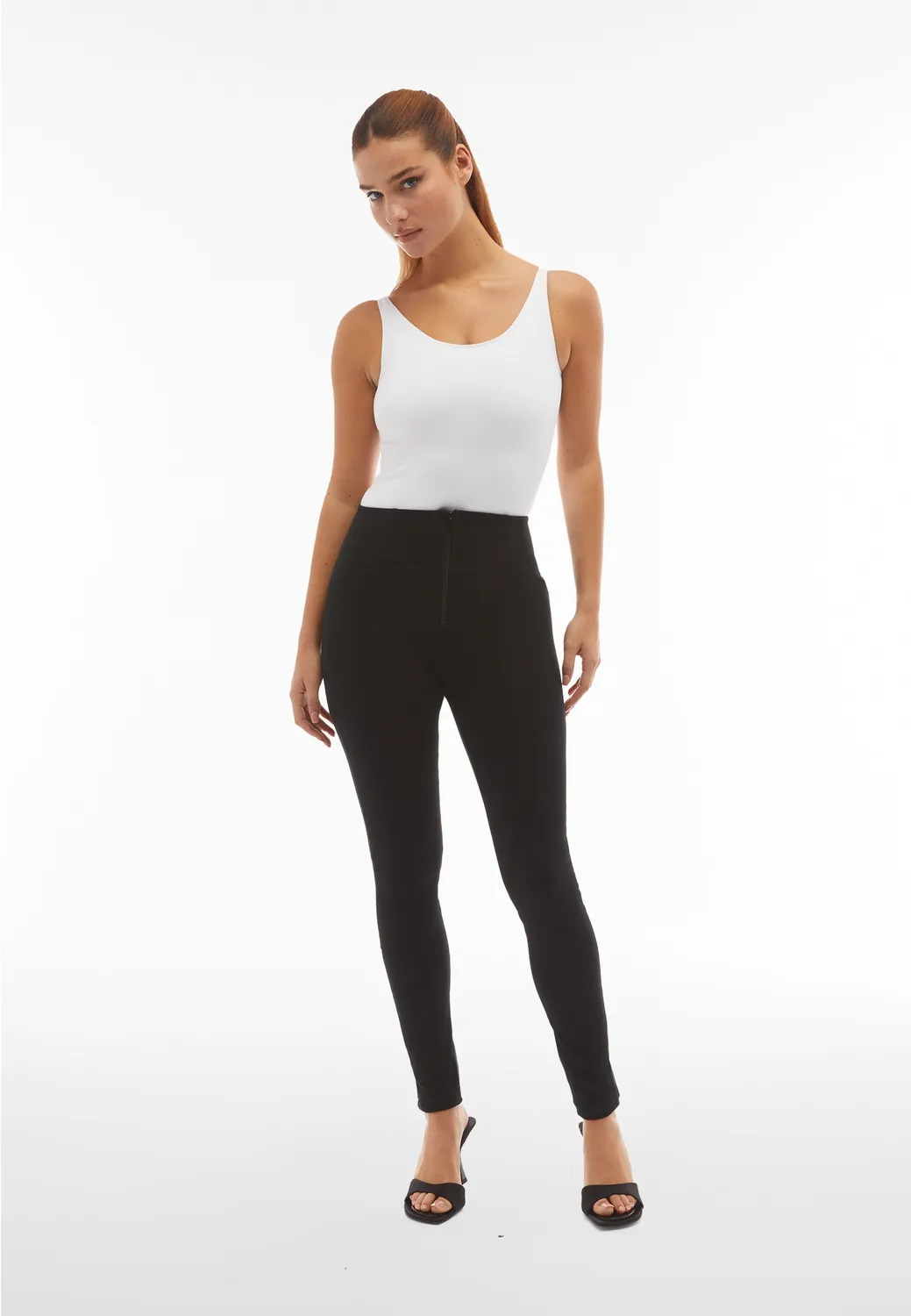Freddy WR.UP Skinny Leggings hohe Taille schwarz Bio-Baumwolle