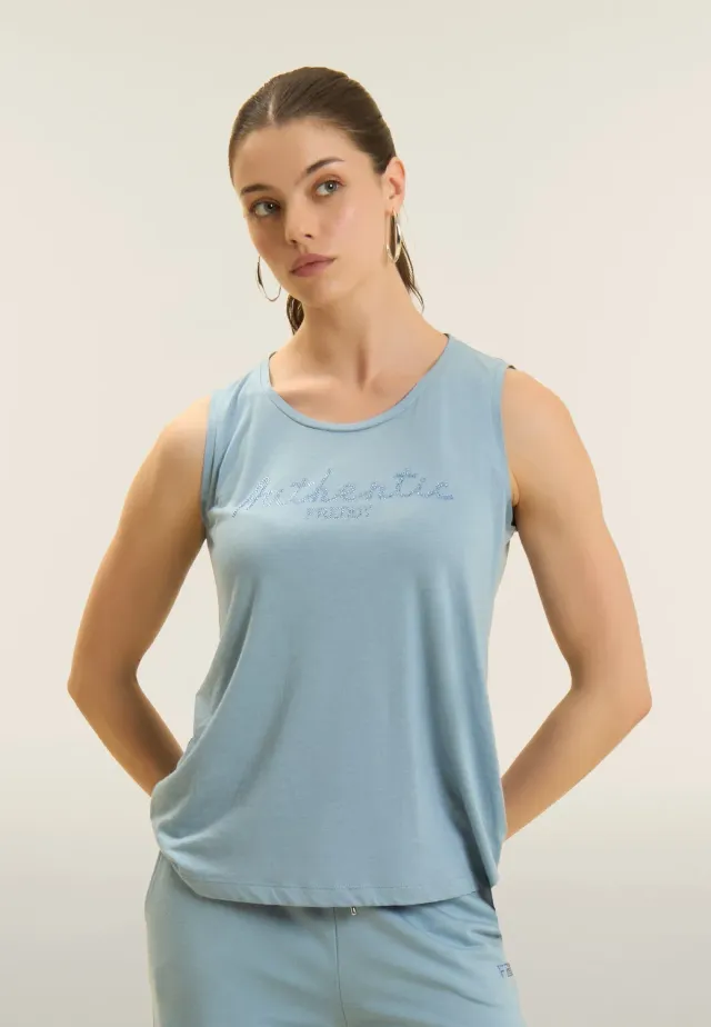 Freddy Authentic Tanktop Dark Sapphire Strass