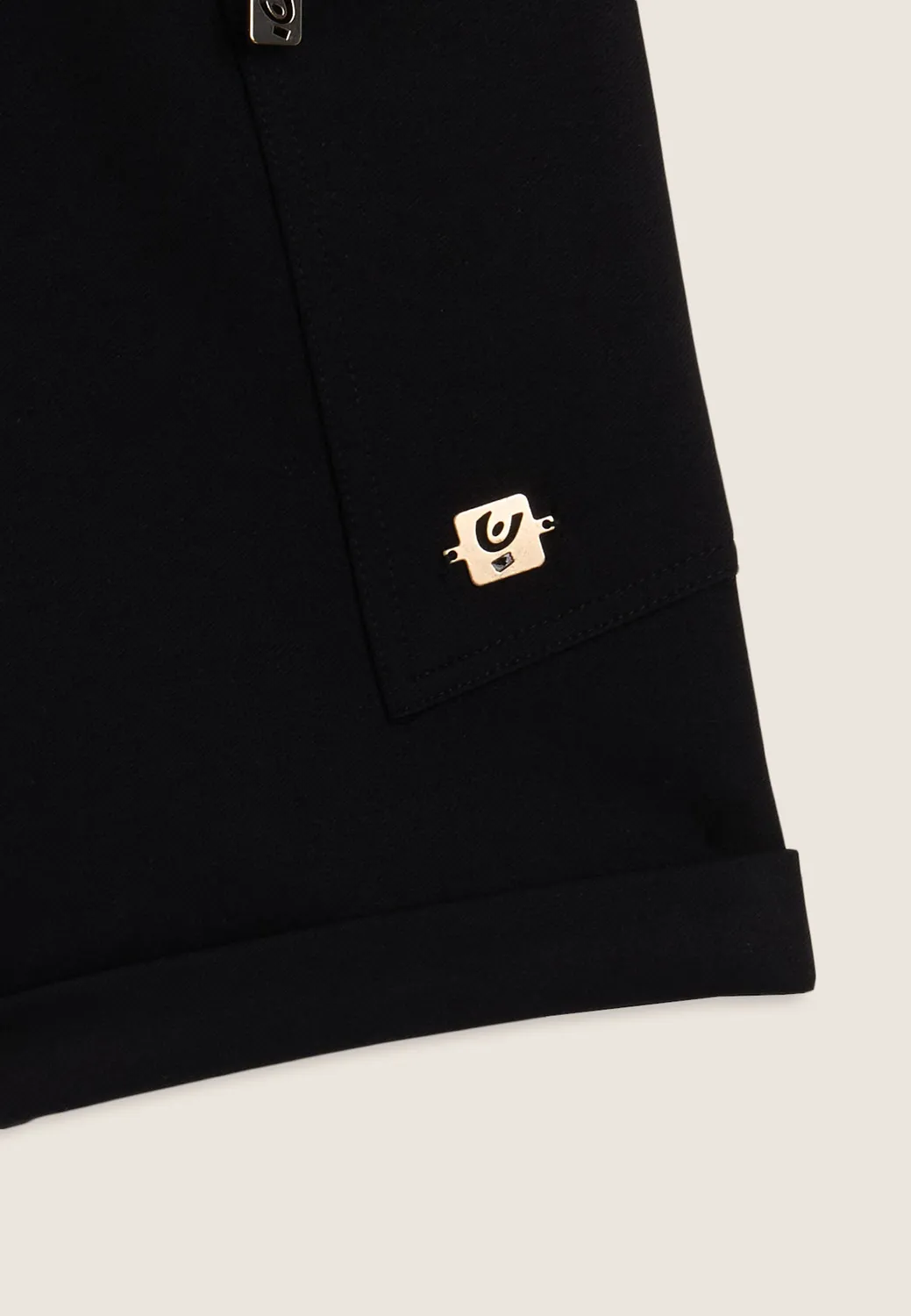 Freddy Junior Shorts Schwarz Gold-Reißverschluss