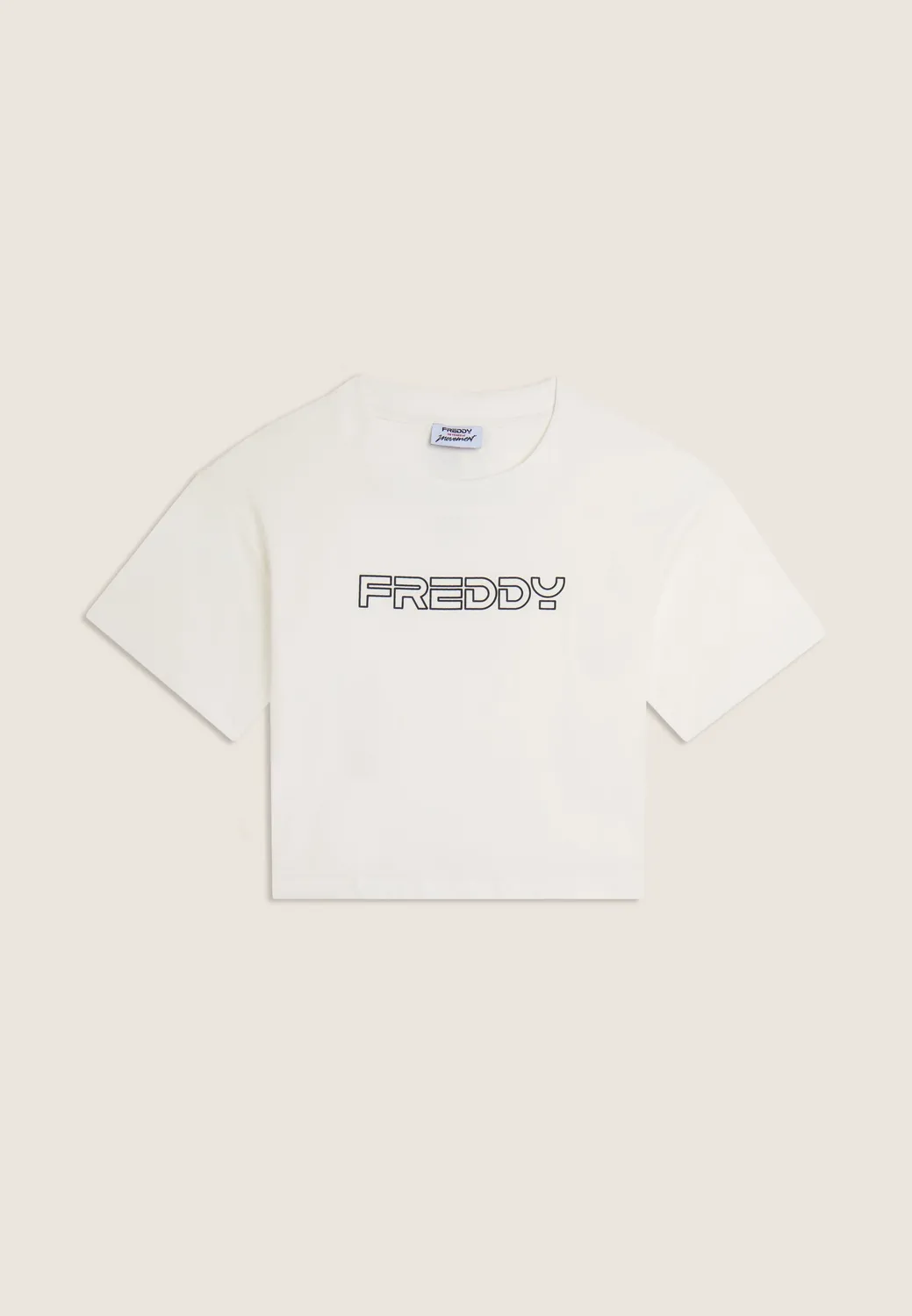 Freddy Cropped T-Shirt Baumwolle Logo kurz geschnitten