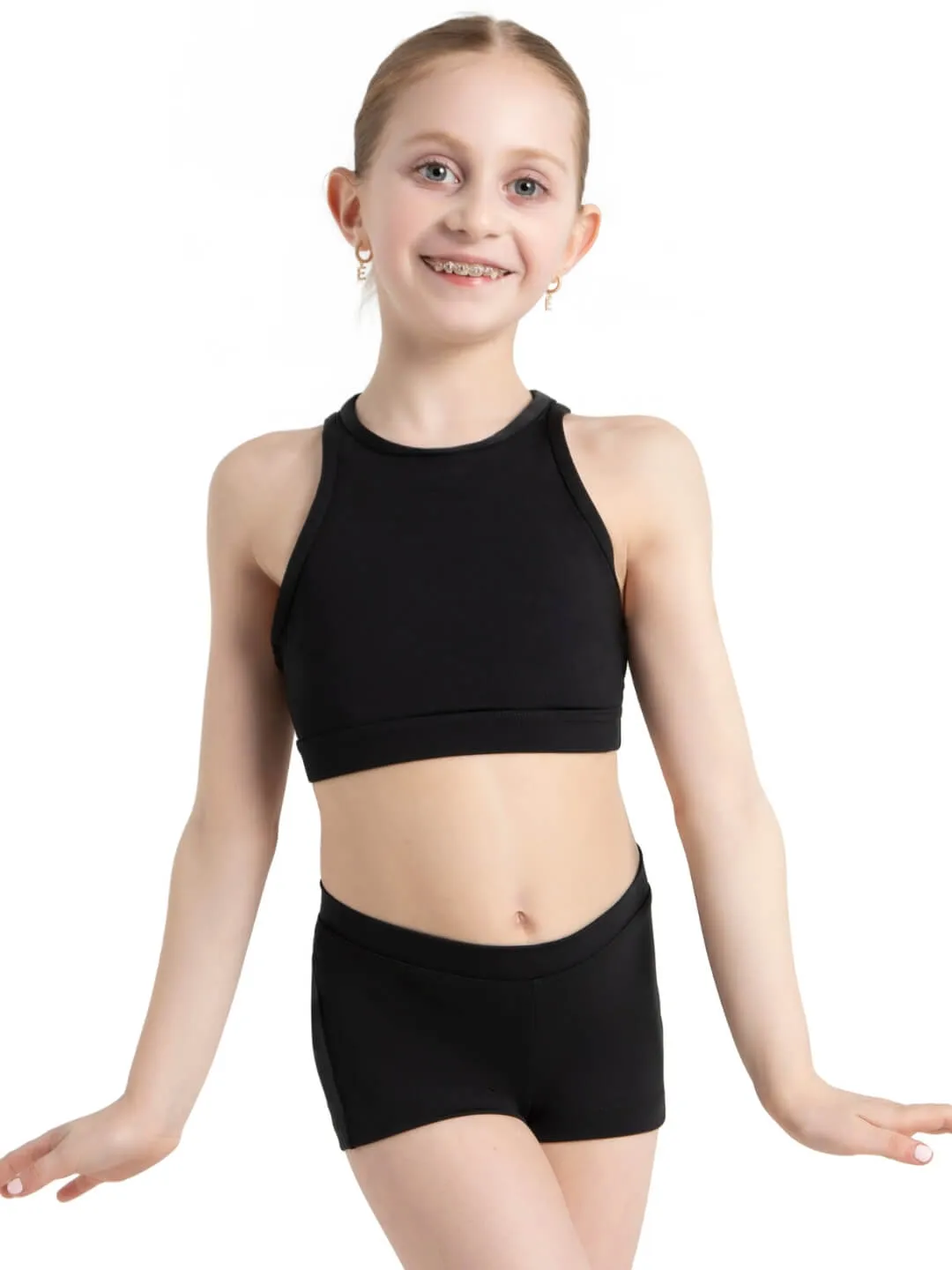 Capezio Team Basics TB257CD Mädchen Bra Top Schwarz