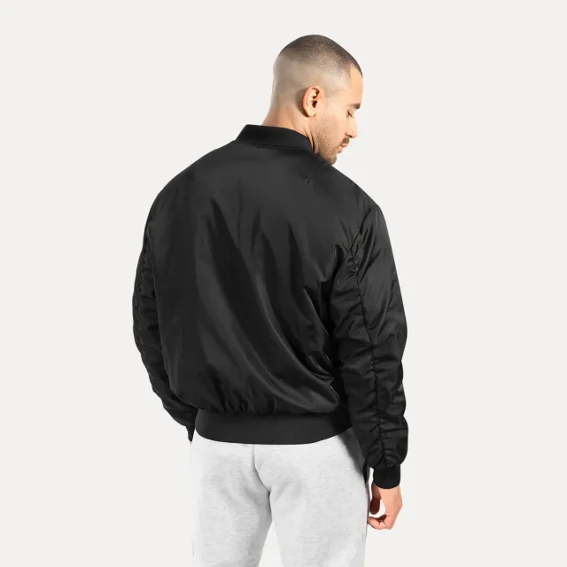 Smilodox Daxton Bomberjacke Unisex Schwarz Oversize