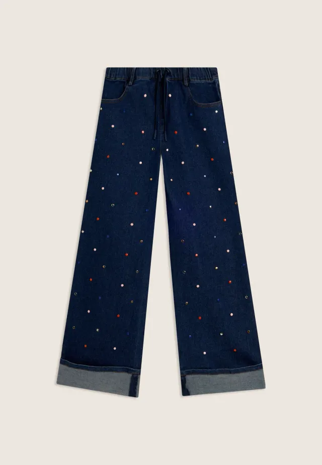 Freddy Junior Flare Jeans Mädchen Strass Multicolor