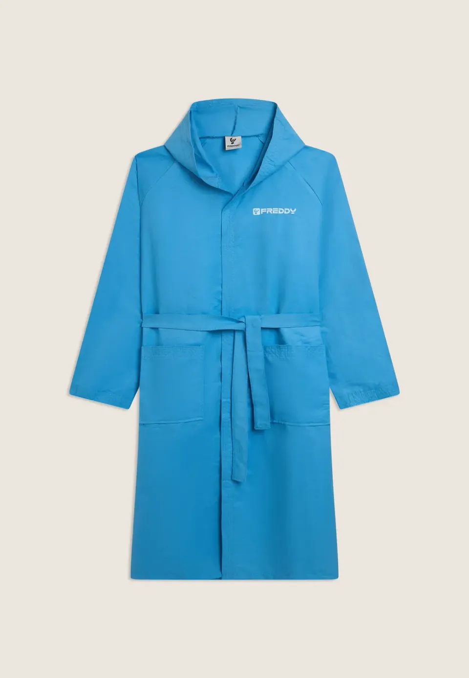 Freddy Bademantel Royalblau Mikrofaser mit Kapuze