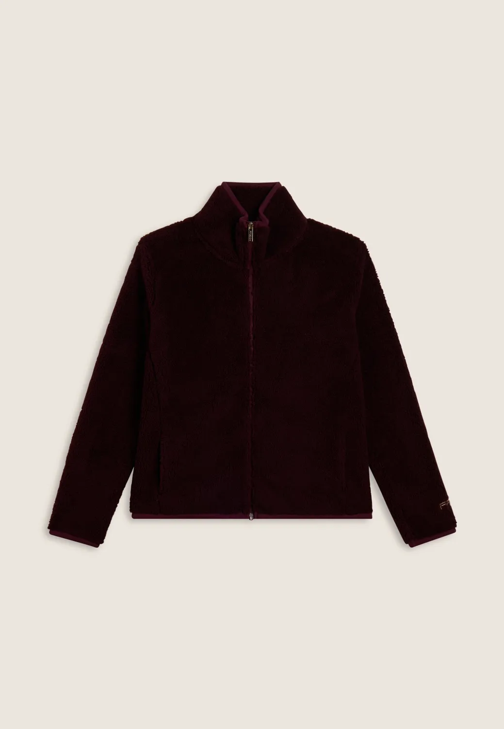 Freddy Sherpa-Fleecejacke Damen Stehkragen Schwarz