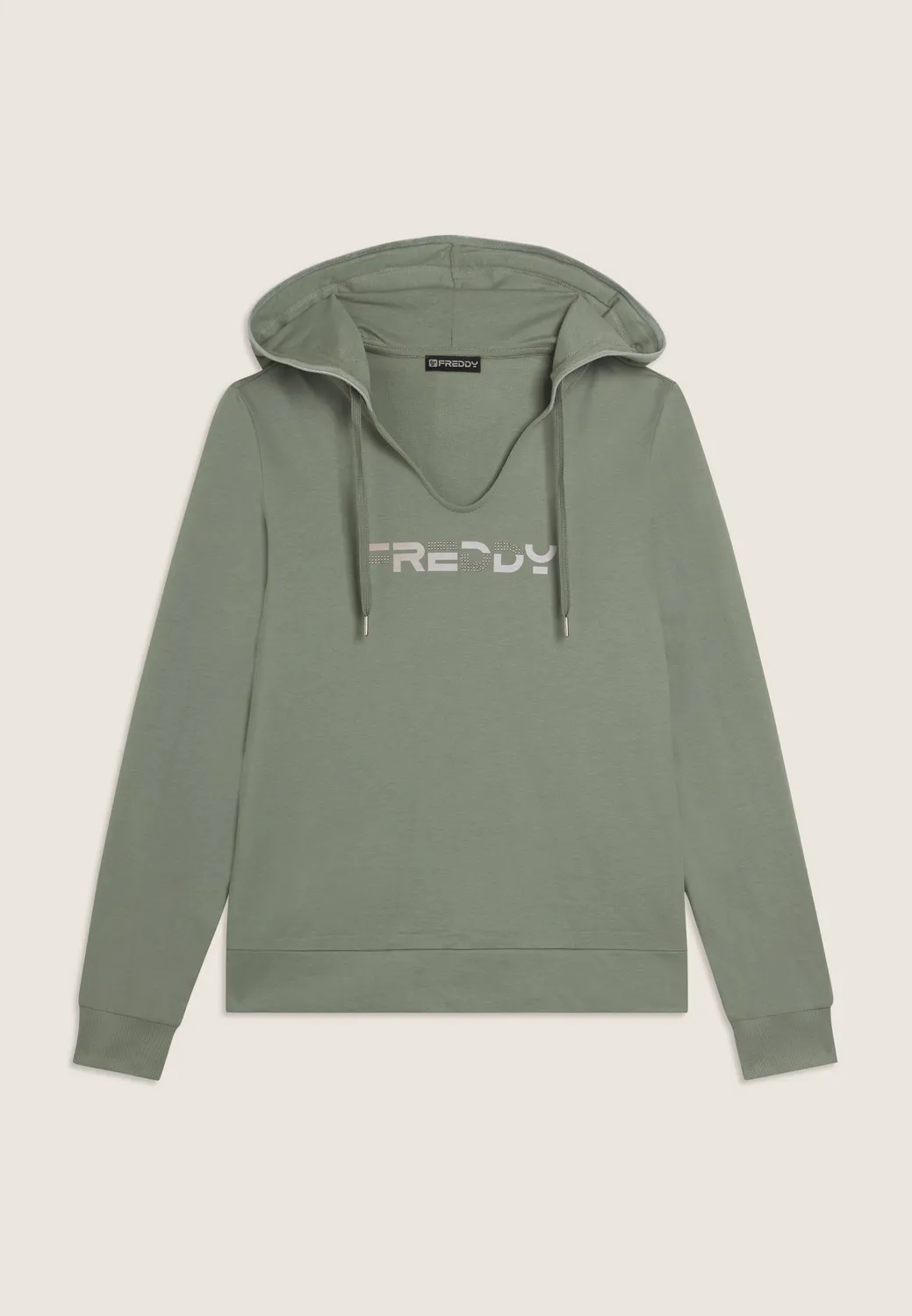 Freddy Hoodie V-Ausschnitt holografisch Grün