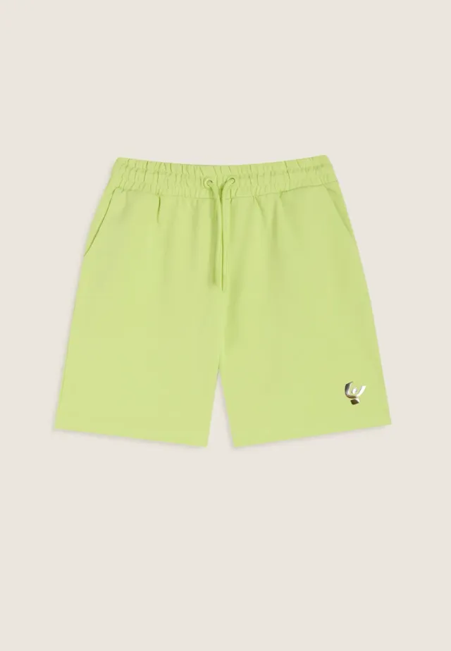 Freddy Mädchen Bermuda Shorts Baumwolle Lime Silber-Logo
