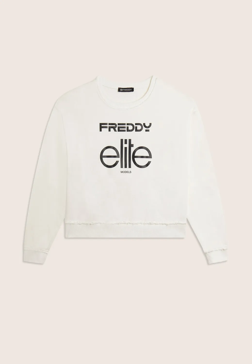 Freddy Elite Cropped Sweatshirt Crystal Gray Baumwolle
