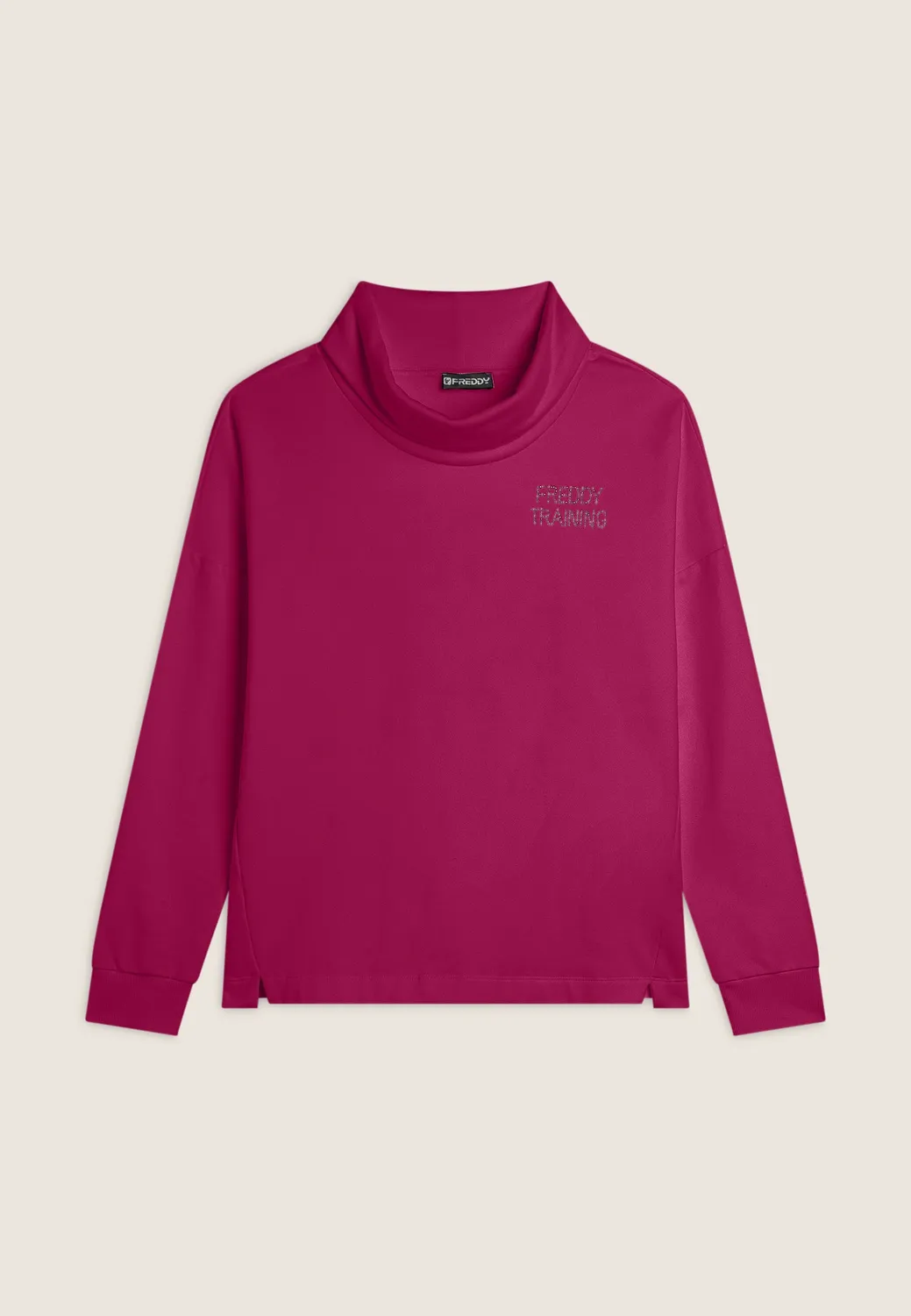 Freddy Training Comfort Fit Sweatshirt Boysenberry Nieten-Logo