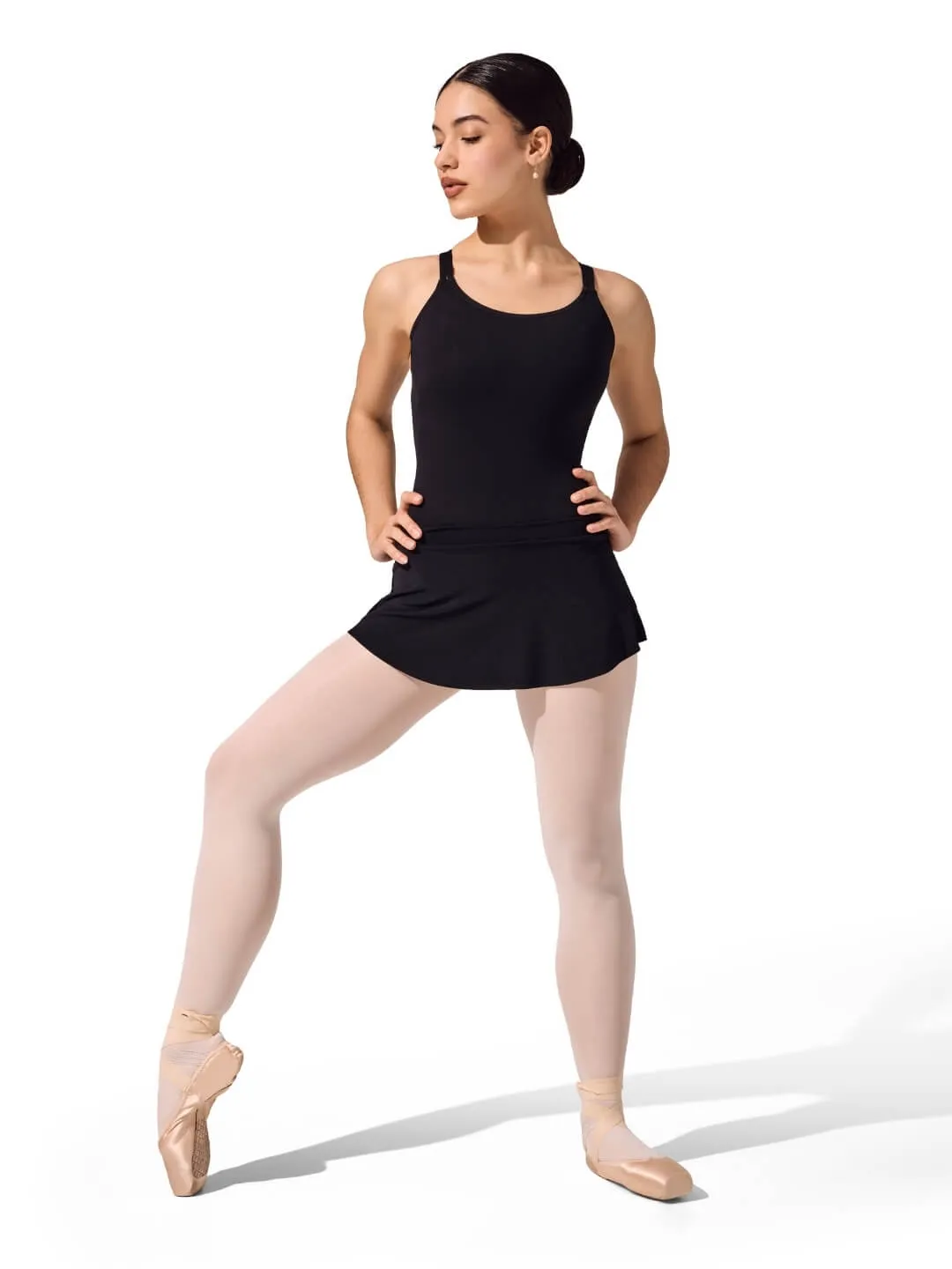 Capezio CC123 Double Strap Body Schwarz Baumwolle