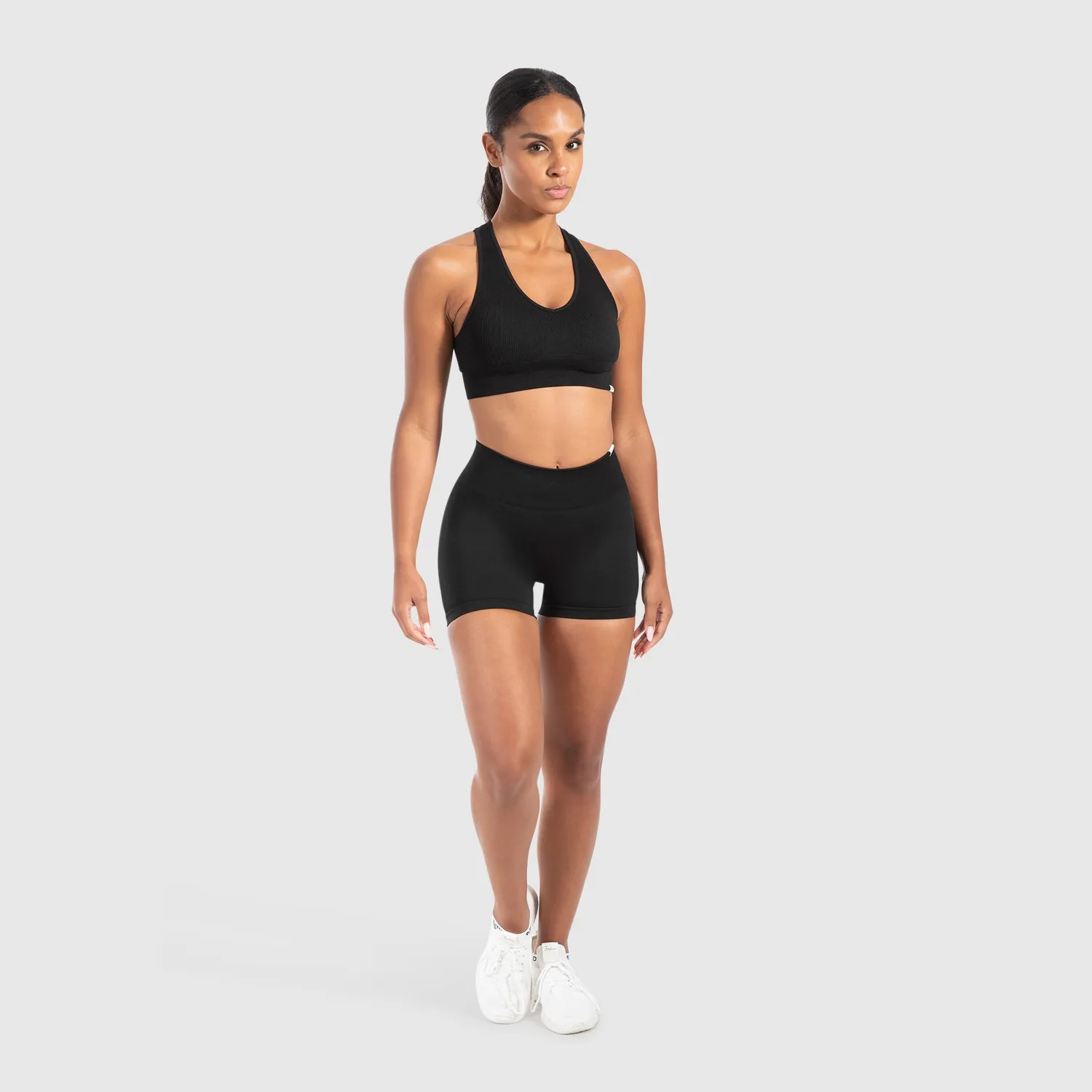 Smilodox Cetrina Kalea Seamless Shorts Schwarz Scrunch
