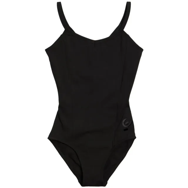 Freddy Mädchen Body Spaghettiträger Schwarz Baumwolle