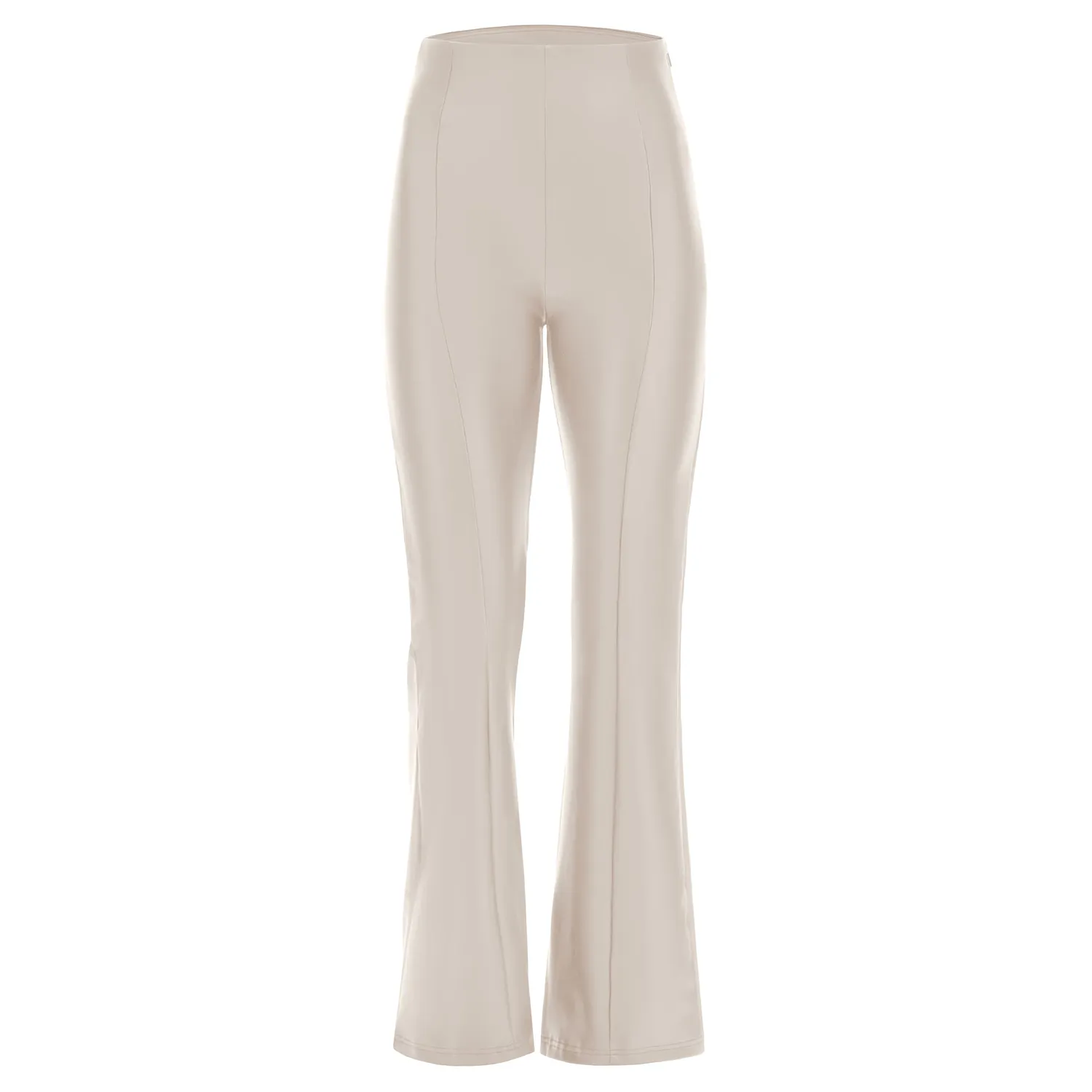 Freddy WR.UP Bell Bottom Kunstlederhose Schwarz High-Waist