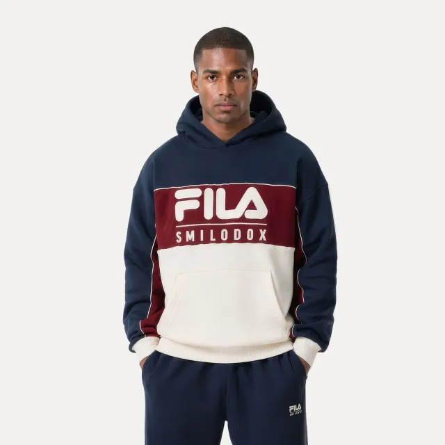 SMILODOX x FILA Tremiti Hoodie Schwarz Herren