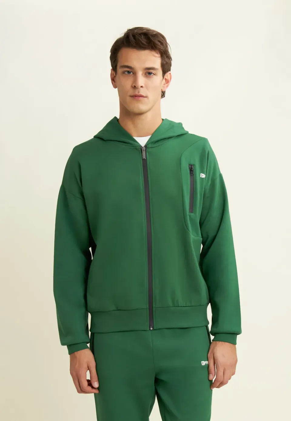 Freddy Full-Zip Hoodie Herren Schwarz Regular Tasche