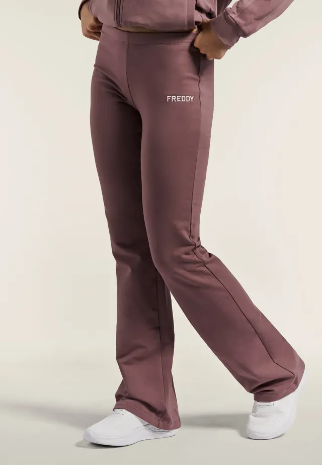 Freddy Slim Flare Sporthose Schwarz elastisch