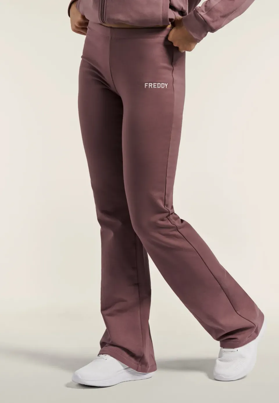 Freddy Slim Flare Sporthose Schwarz elastisch